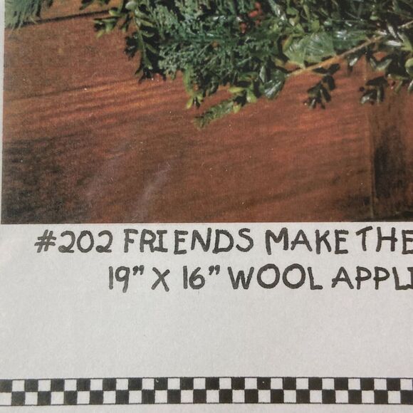 Sweet Gatherings 202 Pattern Friends Make the Season Bright Pillow Folkart - Picture 5 of 6